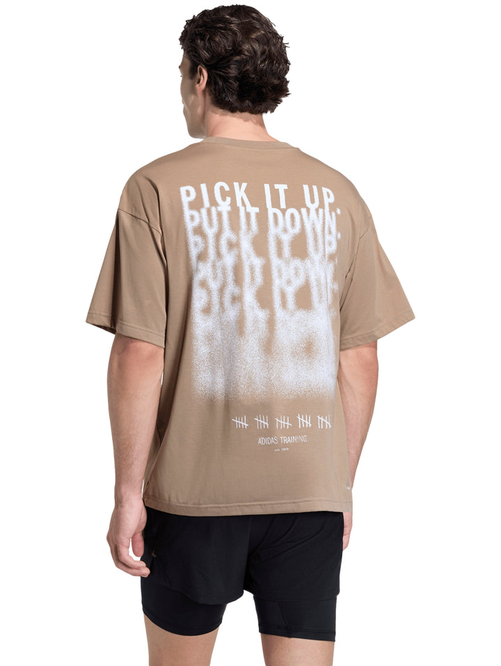 Playera Adidas Graphic Climacool Café para Hombre