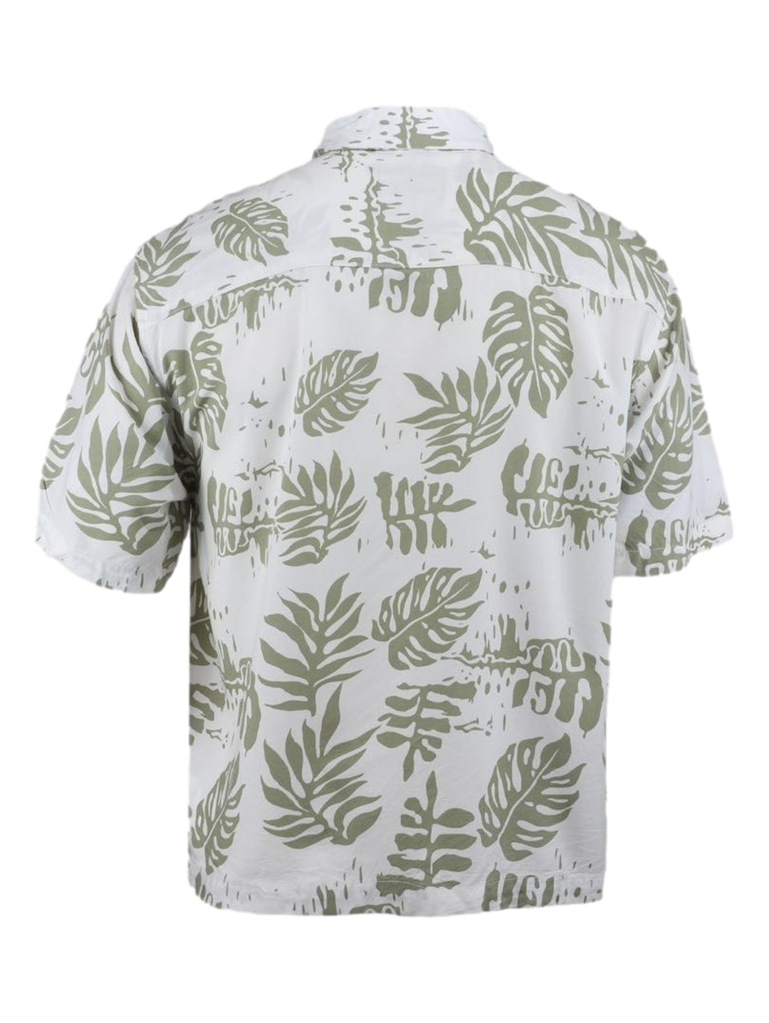 Camisa de manga corta VANS color blanco con estampado de hojas en color verde salvia.