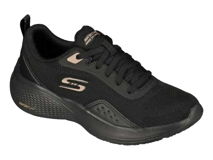 Tenis Skechers BOBS Sport Negro con Dorado para Mujer