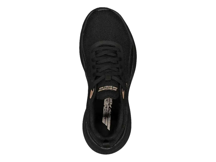Tenis Skechers BOBS Sport Negro con Dorado para Mujer