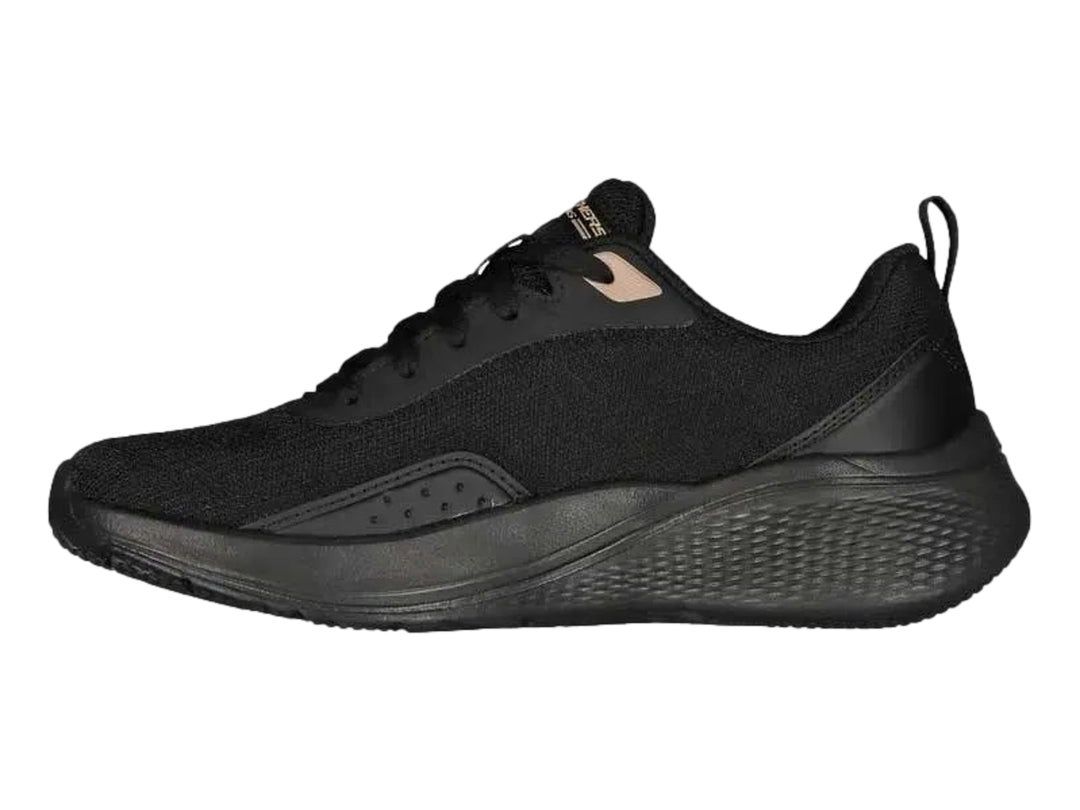 Tenis Skechers BOBS Sport Negro con Dorado para Mujer