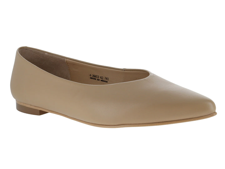 Zapato plano tipo ballerina color nude para Mujer.