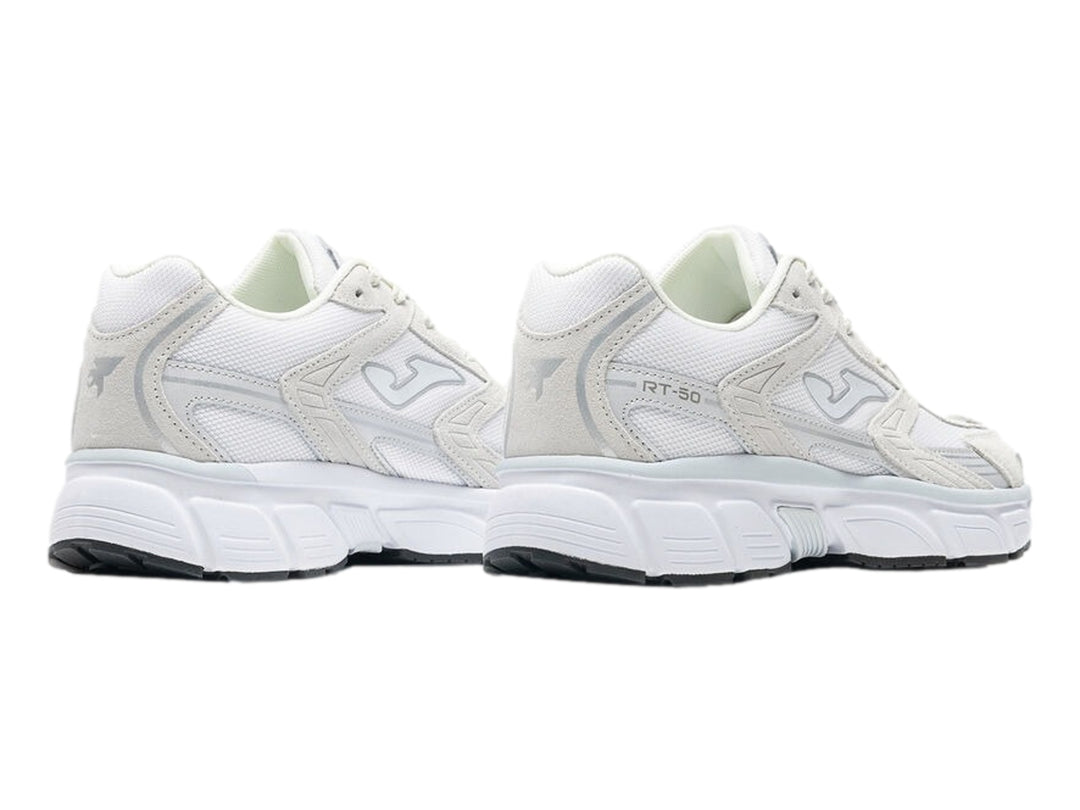 Tenis deportivos Joma modelo RT-50 en color blanco total para hombre.