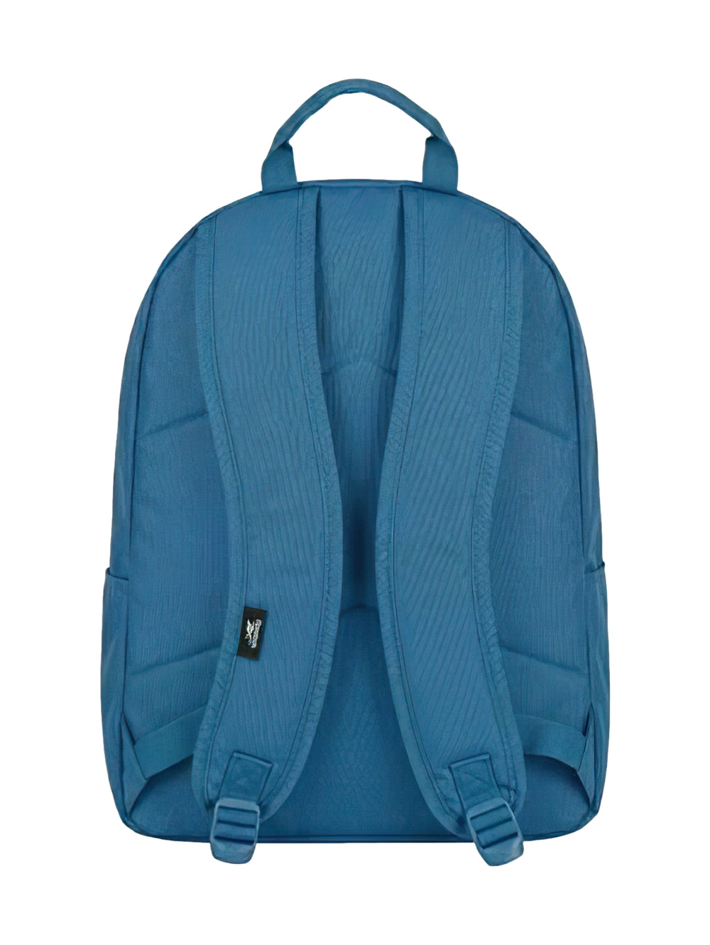 Mochila escolar Reebok color azul marino con logotipo blanco y bolsillo frontal.