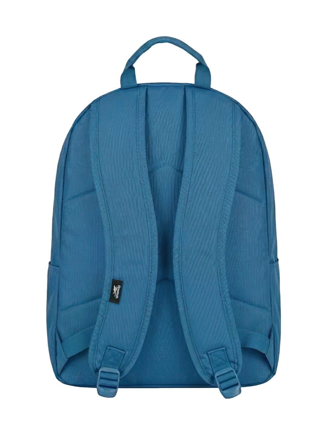 Mochila escolar Reebok color azul marino con logotipo blanco y bolsillo frontal.