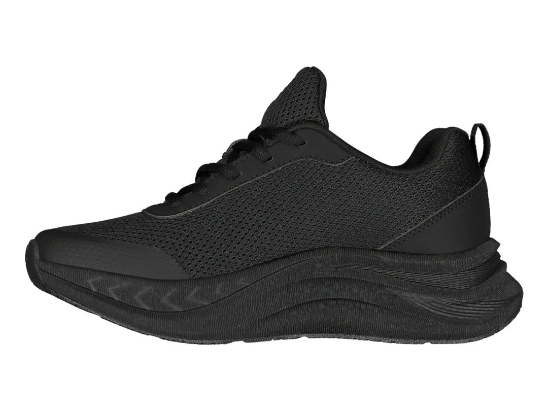 Tenis casuales Charly color negro para mujer con suela gruesa y tejido transpirable.