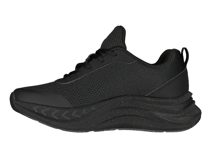 Tenis casuales Charly color negro para mujer con suela gruesa y tejido transpirable.
