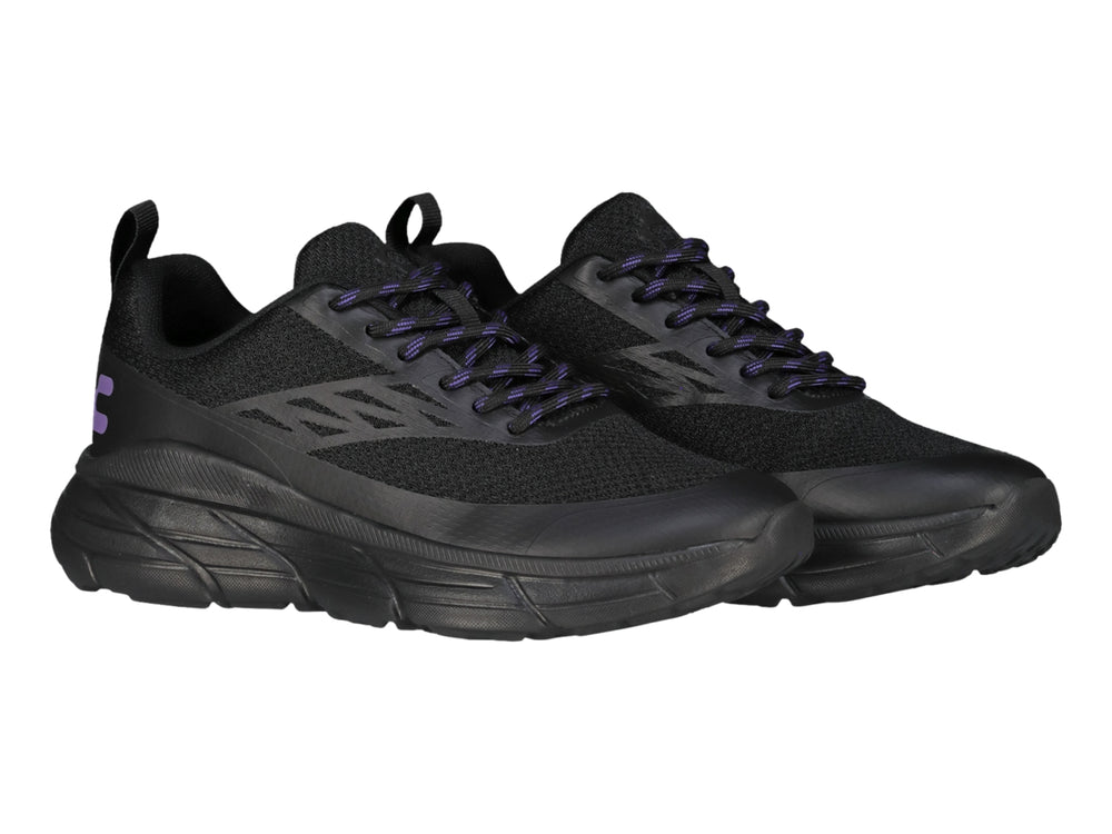 Tenis deportivos Charly Light Sport color negro para mujer con suela gruesa y tejido transpirable.