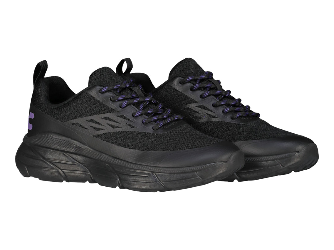 Tenis deportivos Charly Light Sport color negro para mujer con suela gruesa y tejido transpirable.
