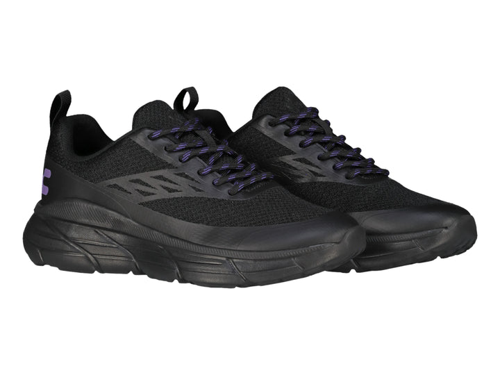 Tenis deportivos Charly Light Sport color negro para mujer con suela gruesa y tejido transpirable.