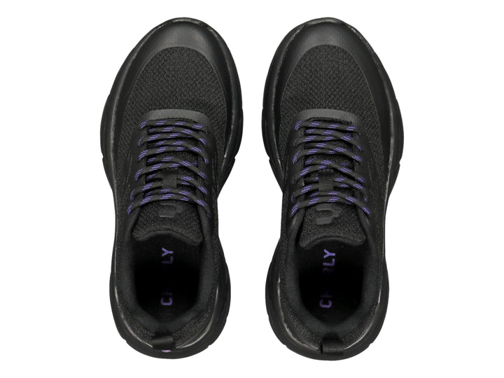 Tenis deportivos Charly Light Sport color negro para mujer con suela gruesa y tejido transpirable.