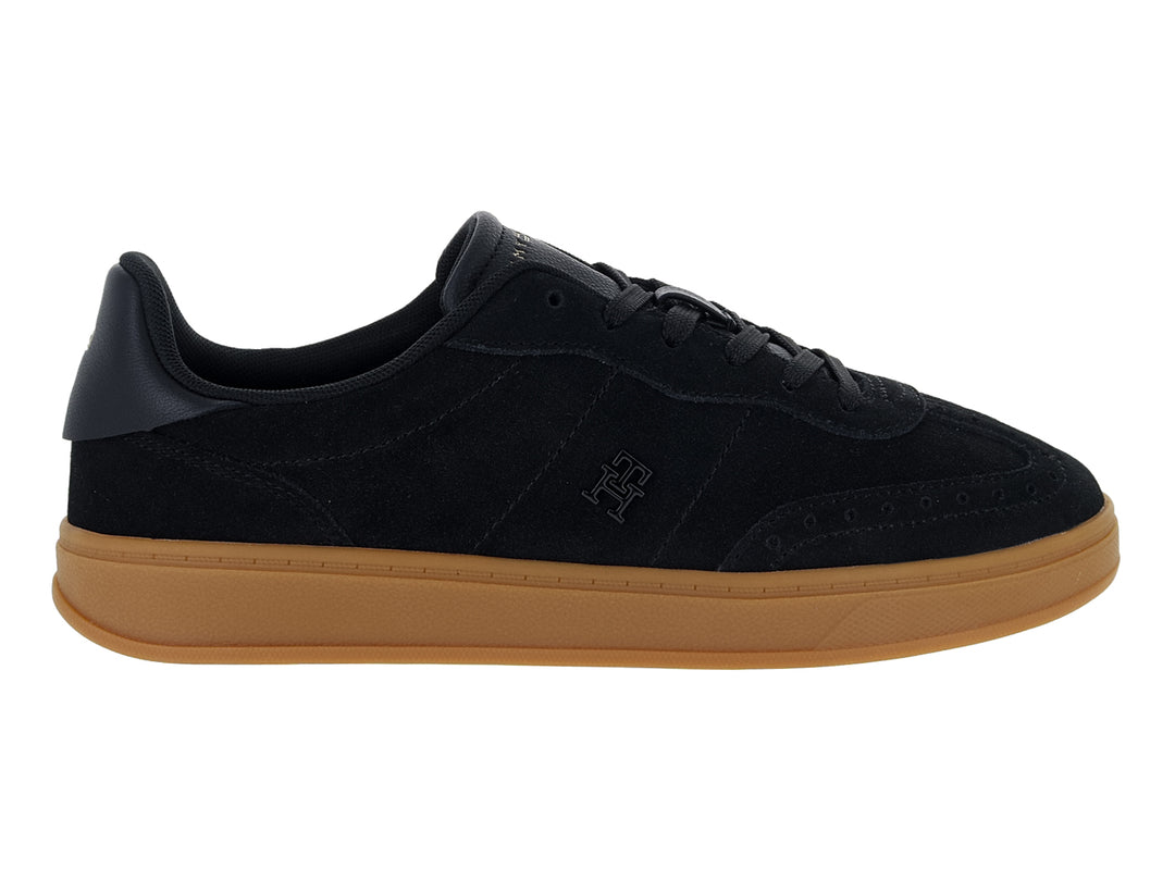 Tenis deportivos Tommy Hilfiger color negro con suela de goma marrón para Mujer.