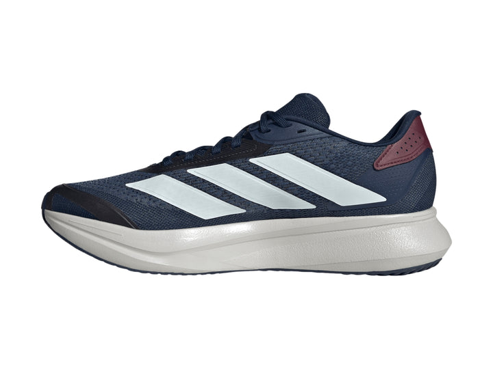 Tenis Adidas Duramo SL 2 color azul índigo con detalles en blanco y burgundy para hombre.
