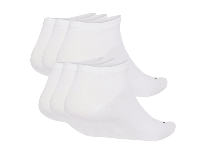 Paquete de calcetines cortos Adidas color blanco con logotipo negro.
