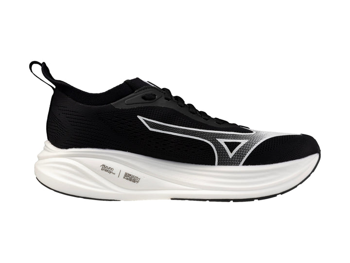 Tenis deportivos Mizuno Neo Zen 2 color negro con suela blanca.