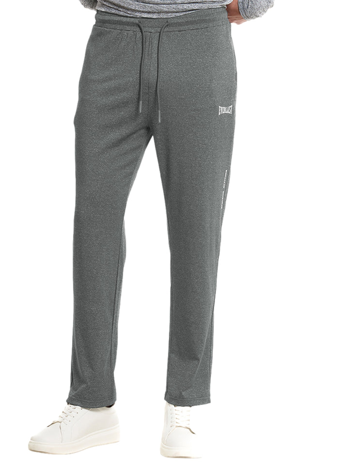 Pantalones deportivos Everlast color gris para hombre con cintura elástica y cordón.