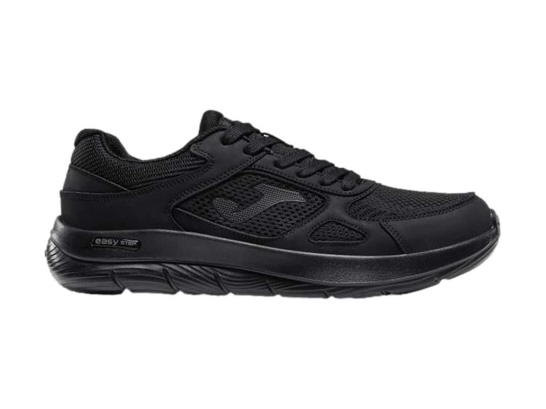 Tenis deportivos Joma Eros en color negro para hombre, vista lateral.