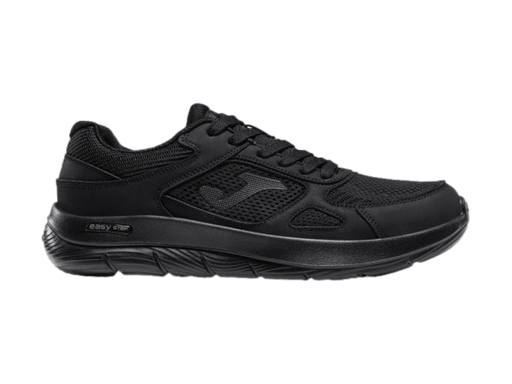 Tenis deportivos Joma Eros en color negro para hombre, vista lateral.