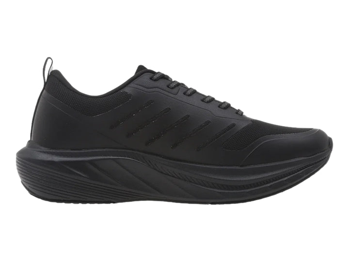 Tenis K-Swiss Klaver color negro monocromático para hombre, vista lateral.