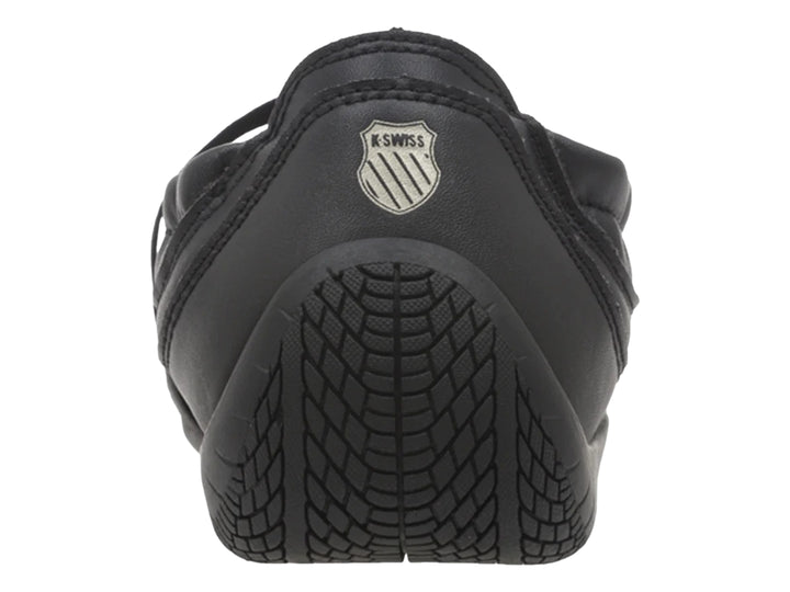 Zapatilla K-Swiss Elvira V color negro para mujer con diseño plano y correa.