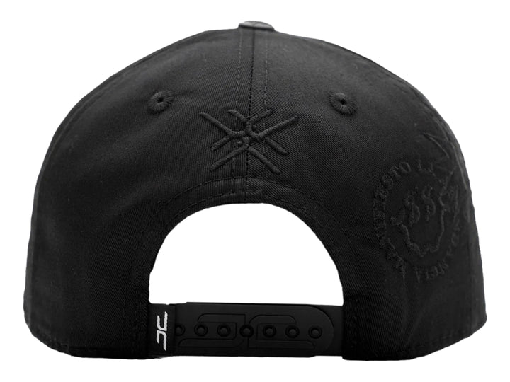 Gorra negra JC Hats Energy para hombre con visera curva y diseño en relieve frontal