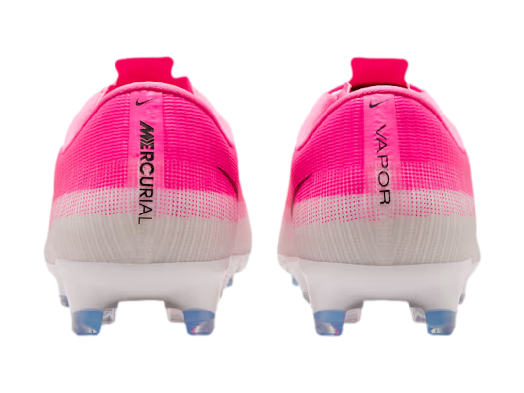 Taquete de fútbol Nike Vapor 17 Academy en color rosa y blanco para hombre.