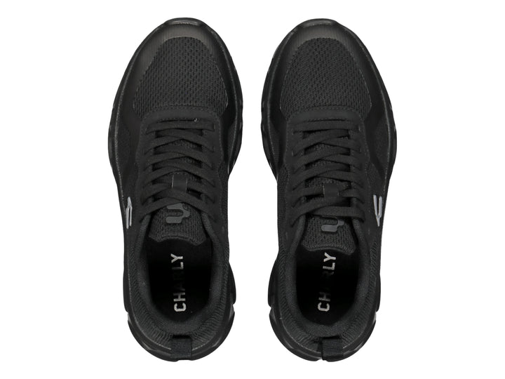 Tenis deportivos Charly Light Sport color negro para mujer con suela robusta y malla transpirable.