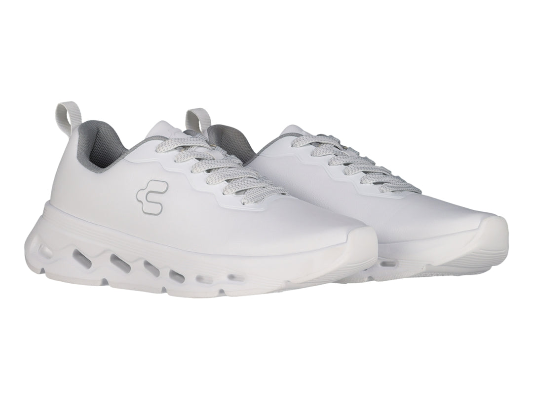 Tenis deportivos Charly Light Sport en color blanco con suela gruesa y diseño moderno.