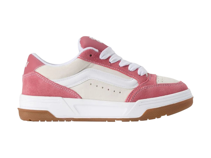 Tenis Vans Hylane para niña en colores rosa y blanco con suela color café.