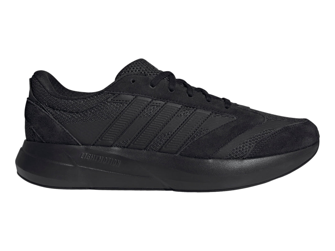 Tenis deportivos Adidas Lightshift 2.0 color negro para hombre con diseño aerodinámico y malla transpirable.
