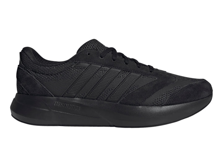 Tenis deportivos Adidas Lightshift 2.0 color negro para hombre con diseño aerodinámico y malla transpirable.