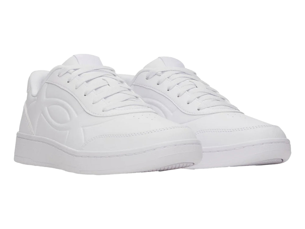 Tenis Under Armour Tempo color blanco para hombre, vista lateral.