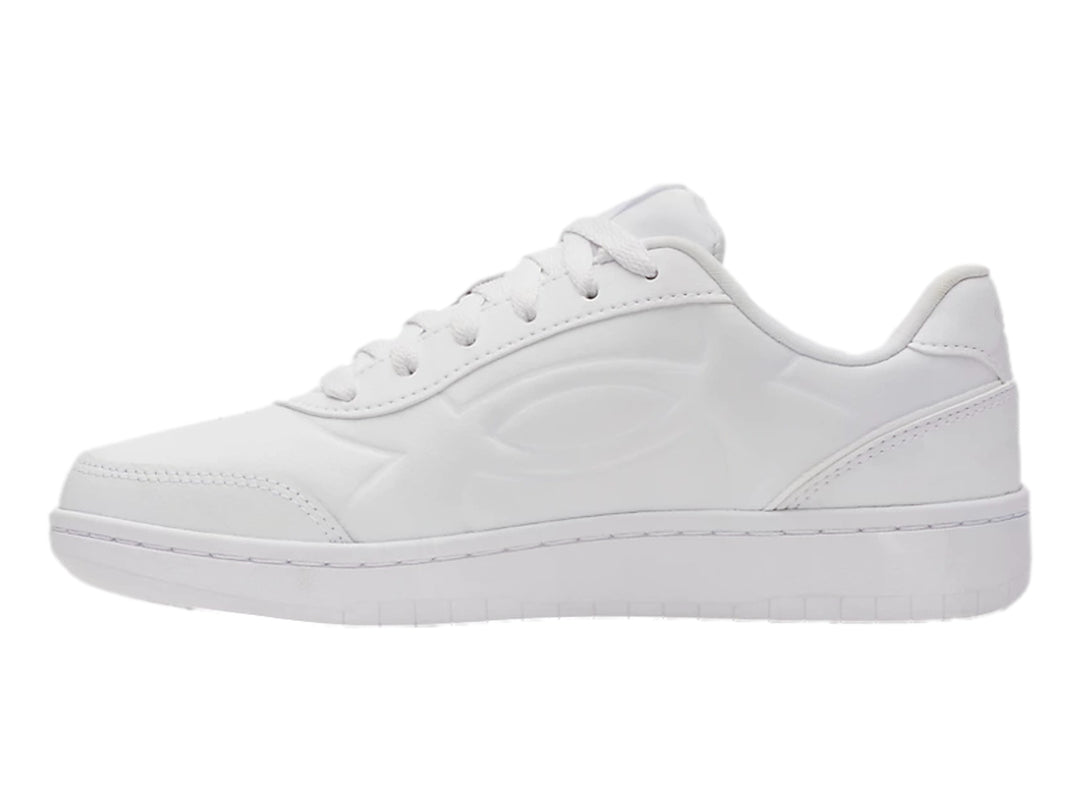 Tenis Under Armour UA GS Tempo color blanco para niño, vista lateral.
