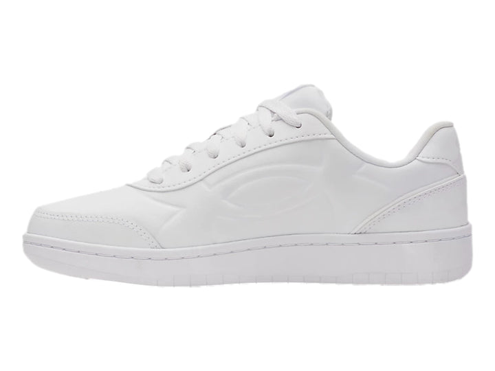 Tenis Under Armour UA GS Tempo color blanco para niño, vista lateral.
