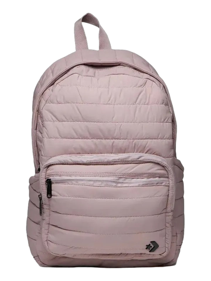 Mochila Converse color rosa Gold Rose con diseño acolchado y detalles en negro.