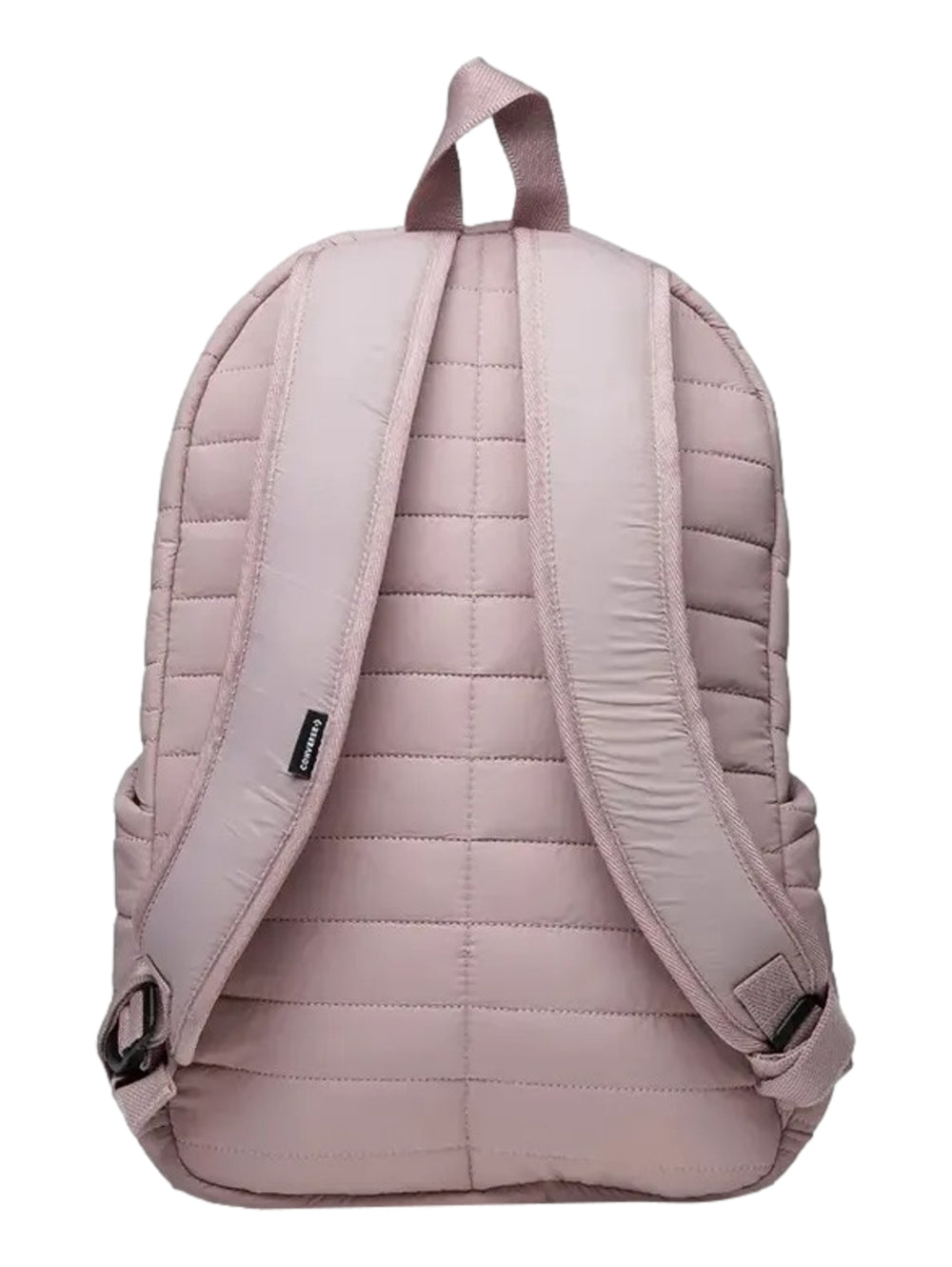 Mochila Converse color rosa Gold Rose con diseño acolchado y detalles en negro.