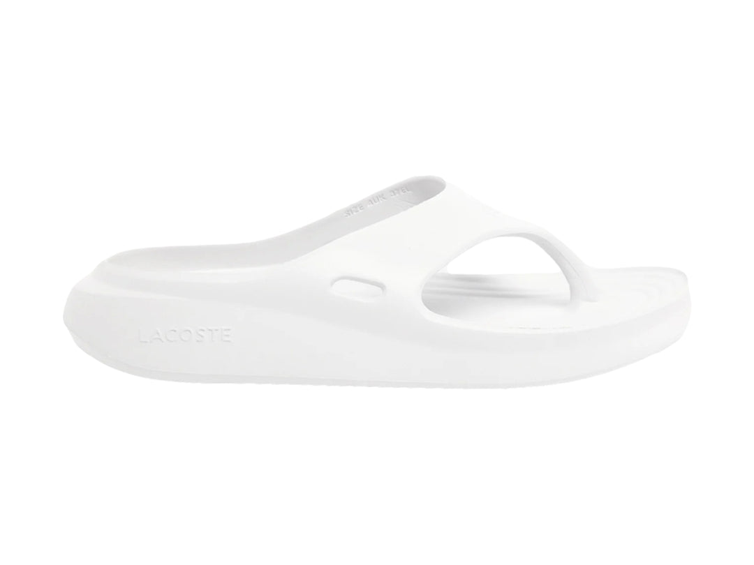Sandalia Lacoste Meduz flip-flop de color blanco para mujer.