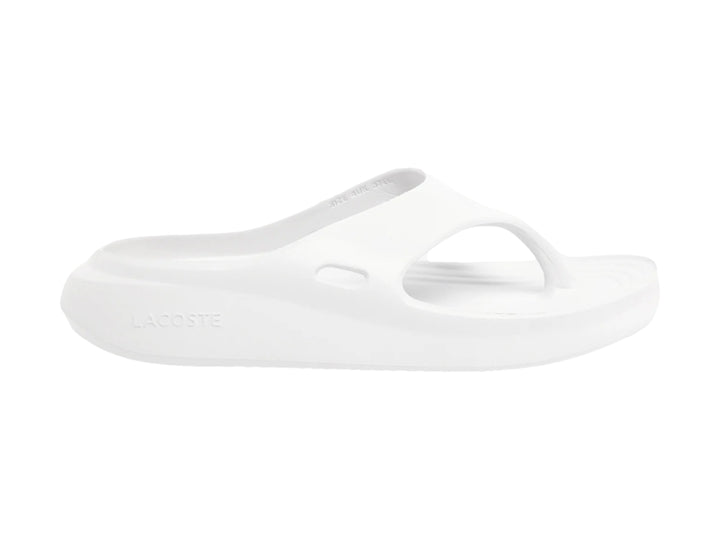 Sandalia Lacoste Meduz flip-flop de color blanco para mujer.