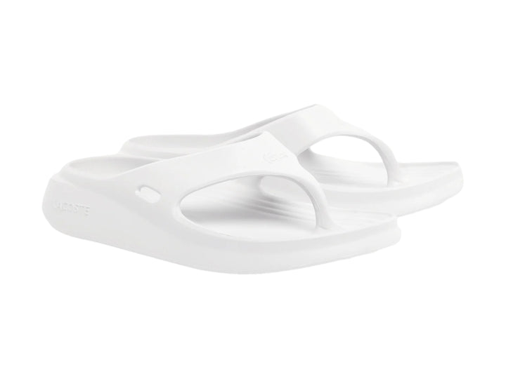 Sandalia Lacoste Meduz flip-flop de color blanco para mujer.