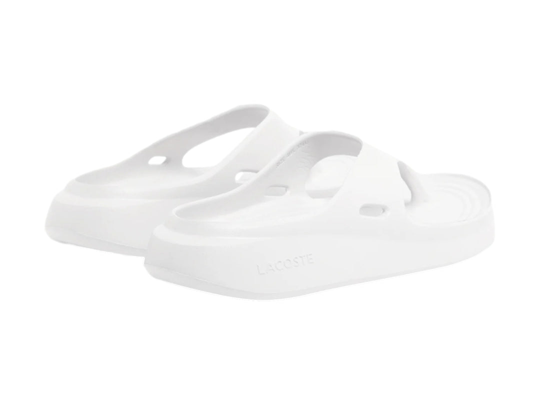 Sandalia Lacoste Meduz flip-flop de color blanco para mujer.