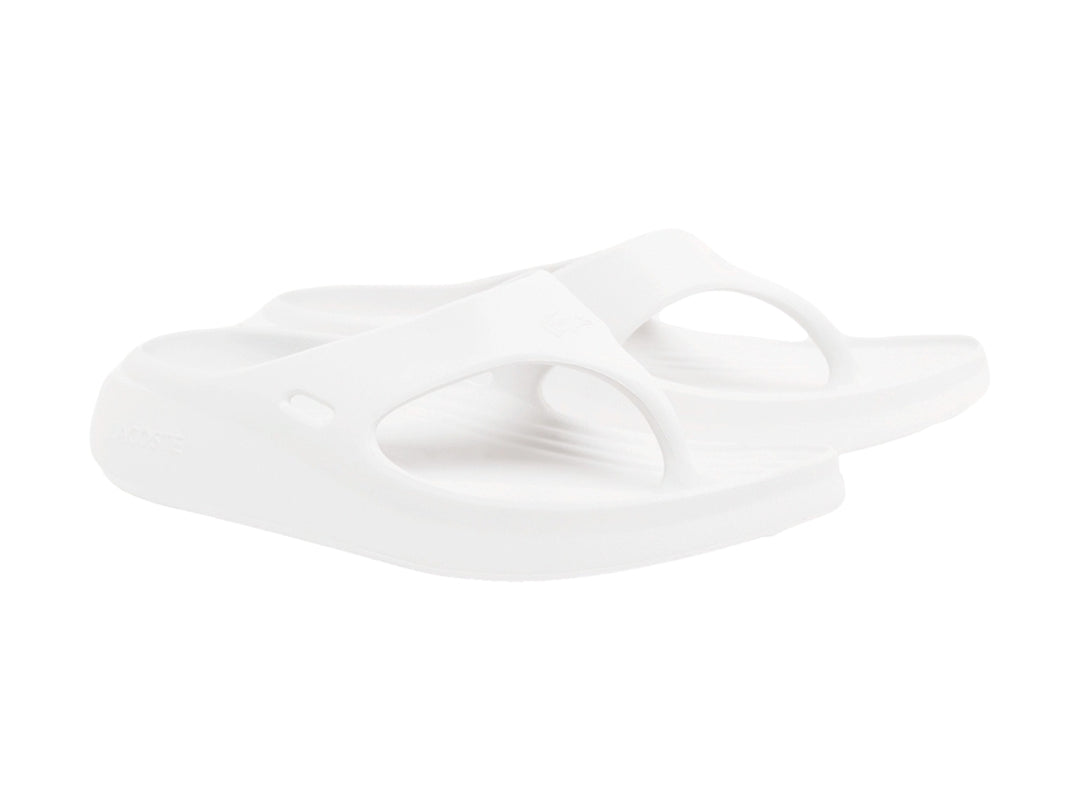 Sandalia Lacoste Meduz flip-flop de color blanco para hombre.