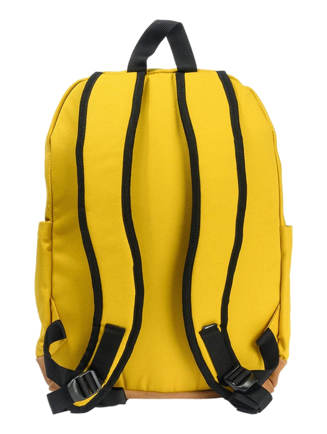 Mochila Vans Startle color mostaza con base y detalles en negro.