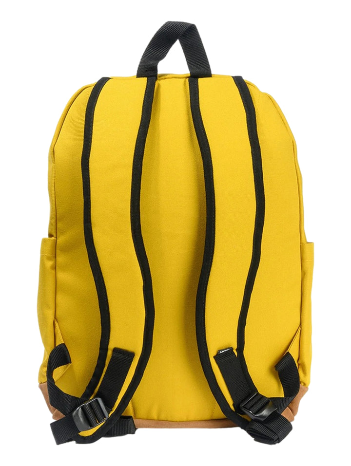 Mochila Vans Startle color mostaza con base y detalles en negro.