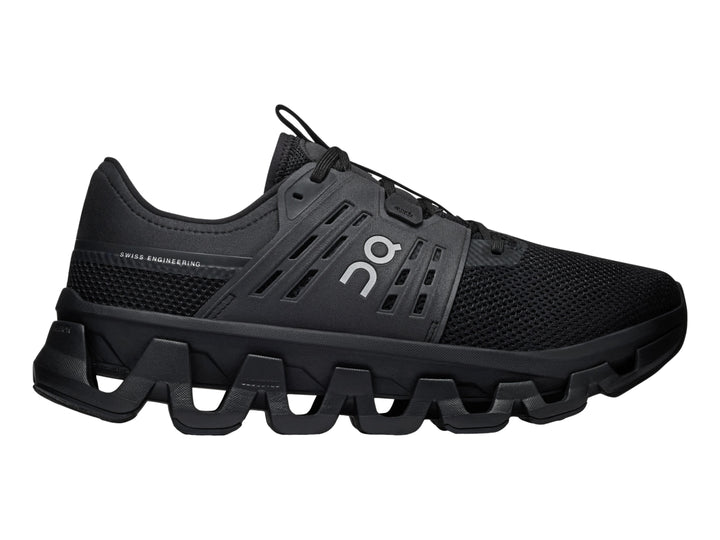 Tenis deportivos On Cloud Cloudswift Amp color negro para hombre con suela de celdas.