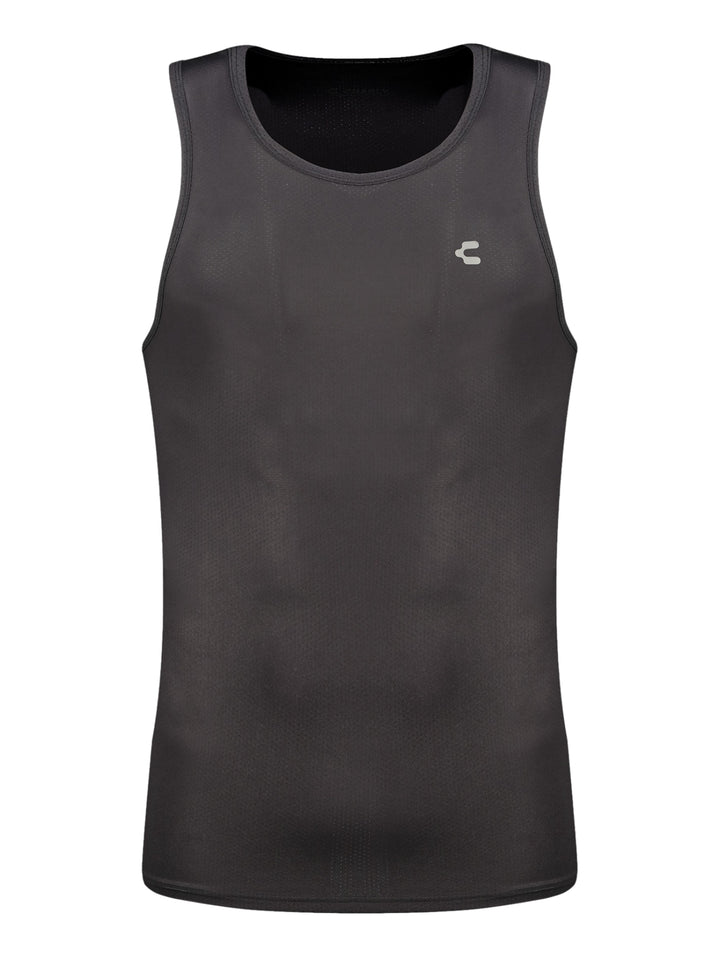 Playera deportiva Charly tank top color negro para hombre.
