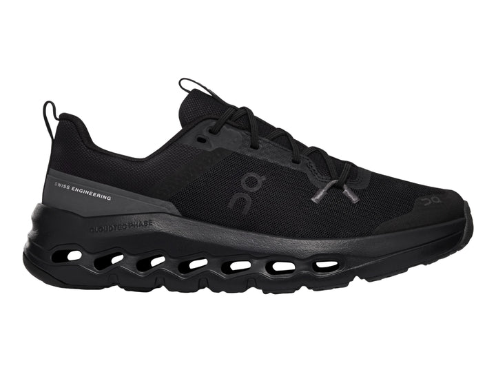 Tenis deportivos On Cloud Cloudleap color negro para niño con suela de celdas.