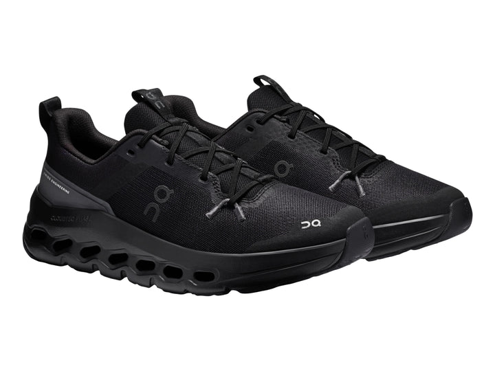 Tenis deportivos On Cloud Cloudleap color negro para niño con suela de celdas.