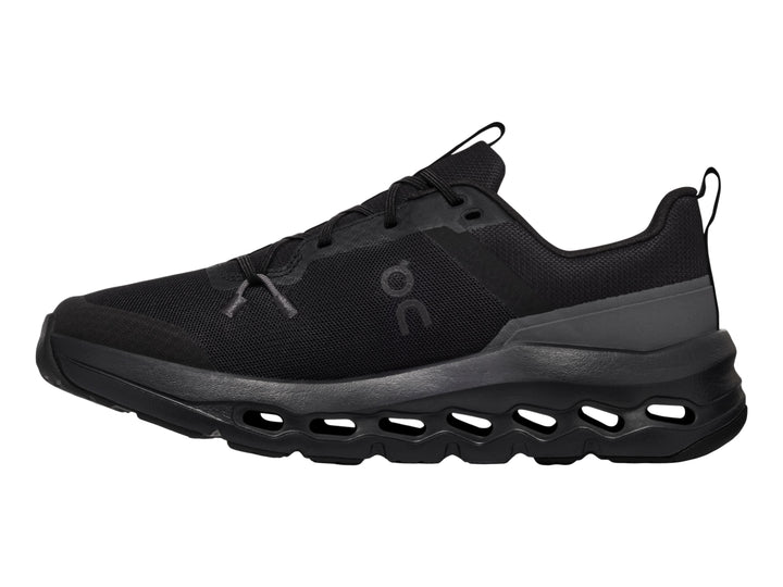 Tenis deportivos On Cloud Cloudleap color negro para niño con suela de celdas.