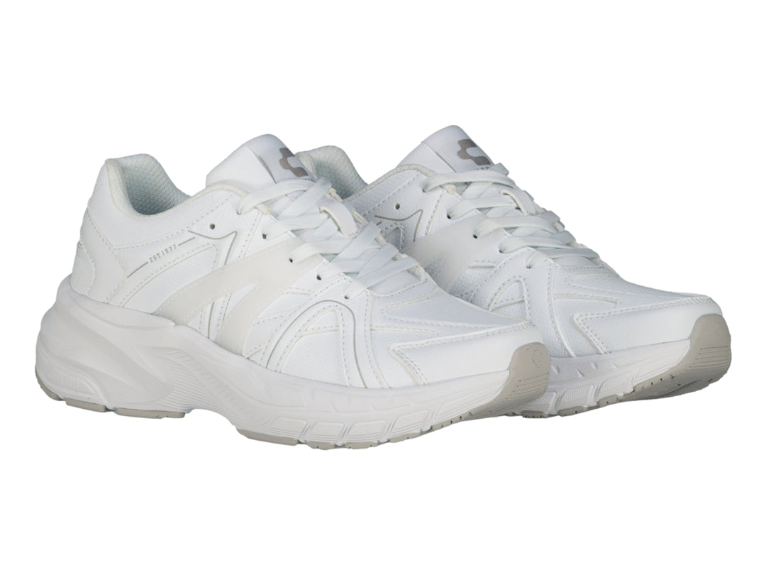 Tenis deportivos Charly Fashion Sport color blanco con suela gruesa y diseño moderno.