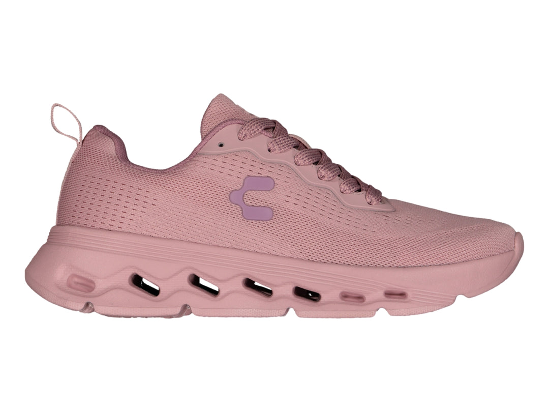 Tenis deportivos Charly Light Sport color rosa con suela amortiguada y tejido de malla.